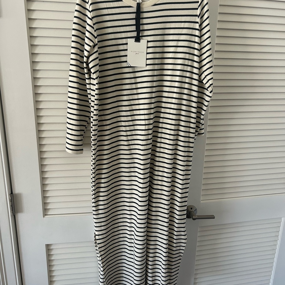 Tuckernuck Black and White Striped Long Sleeve Dress
